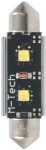 12v sv8.5-8 led lemputė 3.5w 36mm c5w canbus platinos lizdinė plokštelė 2vnt (osram led) m-tech