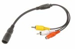 Extension cable receptacle RCA A/V