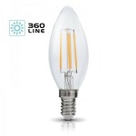 230V лампа led Filament e14 r35 4w 440lm Warm белый 3000k 35x100mm 360° a+ kobi