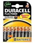 battery, DURACELL, AAA, 1,5V, 8pc
