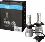 12v/24v h4 led bulbs set 40/80w p43t 6500k 10000lm 2pc m-tech