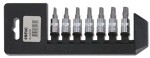 SONIC 7pc 1/4" screwdriver socket bits set TORX-5 on plate TAMPER TX Plus