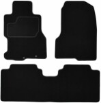 floor mats ( set, velour, 3pc., paint black, 3; 5 to the door) HONDA CIVIC VII 02.01- sedan