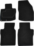 floor mats ( set, velour, 4pc., paint black, gap distance mocowań 15.5cm) HONDA CIVIC VIII 09.05- hatchback