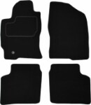 floor mats ( set, velour, 4pc., paint black) TOYOTA PRIUS 09.03-12.09 sedan