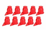 hjulbultskåpa, 32mm, 10 st., färg röd (dekorativ, indikator längst ner)
