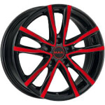 Alloy Wheel MAK Milano Black and Red, 17x7.0 5x112 ET42 middle hole 76