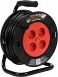 Extension cable drum 4g 3x1, 0mm2, 40m, cable diameter 1 mm. (3- with wire), 4- plug