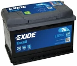 аккумулятор Exide Excell 74Ah 680A 278x175x190 -+ EB740