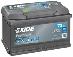 аккумулятор Exide Premium 72Ah 720A 278x175x175 -+ EA722