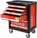 YATO YT-55307 käru tööriistadele/ töökoja 185tk. 6 sahtlit punane