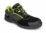 BETA Work shoes, kategoria safety: S1P, material: net/chamois lether, paint: black/green, varbad: composite