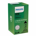 лампа H18 65W 12v Philips LongLife EcoVision 12643LLC1 1шт.