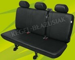 Van rear seat cover for triple seat black leather DV3