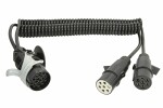 cable electrical spiral (length work 3,5m, 1x1,5+6x1, plug-adapter wired "N" i "S" 15/7/7 24 V, 12 active terminals; plugs plastic Littelfuse)