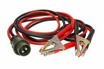 jumper cables (length. 4m, plug NATO; with nut; jaws ühendava lindiga; chin clamps, paint: green)