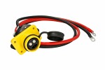 jumper cables (length. 1,5m, without nuts; plug NATO; screwdriver adapters ring M10; with seal, paint: yellow)