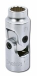 socket 12-Point 1/4", profil 12-Point, dimensions meter: 8mm, type adapters: short, with joint, length. 36,5mm