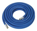 SEALEY pressure air pneumatic hose straight, reinforced 15mb x O10mm, quick connection adapters 1/4"