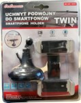 phone holder for car for two to the phone TWIN with suction cup