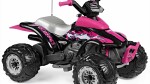 Barns elektrisk atv rosa för tjejer corral t-rex 300w bänk peg-perego