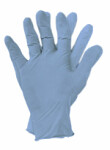 handskskydd, 100 st, engångshandskar, nitril, färg: blå, storlek: 9/l, utan pulver