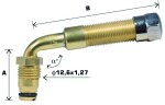 tl-ventil industriell v5-04-1 / trj650. böjd. vinkel 80. l=27+80mm. öppning 20.5