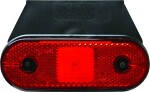 ld625 šoninis šviesos diodas 120x40mm raudonas su kojele 12/24v 5m laidu