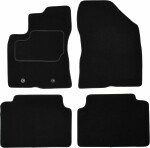 floor mats (set, velour, 4pc., paint black) TOYOTA AVENSIS 11.08-10.18 sedan