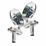 spegel (set, färg: silver, monterad med styrändar 22,2 mm)