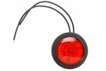 Side marker light round red, LED 12V/24V 9xLED