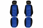 Seat cover seat Classic (blue, material velour, series CLASSIC, adjustable headrest autojuht, adjustable headrest reisija) VOLVO FH 12, FH 16, FL, FM 10, FM 12, FM 7, FM 9 08.93-