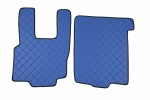 floor mat floor F-CORE DAF, number pc. set of. 2pc (material - eco-leather, paint - blue) DAF XF 105, XF 95 01.02-