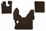 floor mat floor F-CORE DAF, entire põrand, ECO-leather, number pc. set of. 3 pc (material - eco-leather, paint - brown, manual transmission) DAF XF 105 10.05-