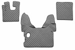floor mat floor F-CORE DAF, entire põrand, ECO-leather, number pc. set of. 3 pc (material - eco-leather, paint - grey, manual transmission) DAF XF 105 10.05-