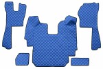 floor mat floor F-CORE SCANIA, entire põrand, ECO-leather, number pc. set of. 5 pc (material - eco-leather, paint - blue, automatic transmission) SCANIA P,G,R,T 03.04-