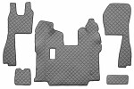 floor mat floor F-CORE, entire põrand, ECO-leather, number pc. set of. 5 pc (material - eco-leather, paint - grey, seats common - no RECARO, manual transmission) SCANIA L,P,G,R,S 01.10-