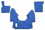floor mat floor F-CORE DAF, entire põrand, ECO-leather, number pc. set of. 3 pc (material - eco-leather, paint - blue, automatic transmission) DAF XF 95 01.02-12.06