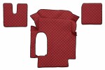 floor mat floor F-CORE MAN, entire põrand, ECO-leather, number pc. set of. 3 pc (material - eco-leather, paint - red, cabin wide 250cm) MAN TGA 04.00-