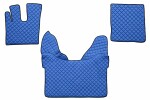 floor mat floor F-CORE DAF, entire põrand, ECO-leather, number pc. set of. 3 pc (material - eco-leather, paint - blue, automatic transmission) DAF XF 106 06.15-