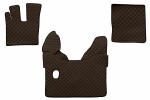floor mat floor F-CORE DAF, entire põrand, ECO-leather, number pc. set of. 3 pc (material - eco-leather, paint - brown, manual transmission) DAF XF 106 06.15-