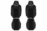 Seat cover seat Elegance (black, material eko-leather, velour, series ELEGANCE, adjustable headrest autojuht, adjustable headrest reisija) RVI T 01.13-