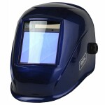 hitsausmaski automaattinen APS-958I BLUE vaihtelevalla suojaustasolla DIN 4/5-8/9-13, muutuv valaistusajalla ja antureiden tunteisuuden säätöön mahdollisuus.