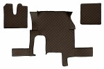 floor mat floor F-CORE MAN, entire põrand, ECO-leather, number pc. set of. 3 pc (material - eco-leather, paint - brown, automatic transmission, one drawer) MAN TGX 06.06-