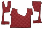 floor mat floor F-CORE MERCEDES, entire põrand, ECO-leather, number pc. set of. 3 pc (material - eco-leather, paint - red, cabin narrow 230cm) MERCEDES ACTROS MP4 / MP5 07.11-