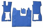floor mat floor F-CORE SCANIA, entire põrand, ECO-leather, number pc. set of. 4pc (material - eco-leather, paint - blue, kaasreisija seat foldable) SCANIA L,P,G,R,S 09.16-