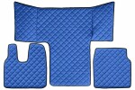 floor mat floor F-CORE MAN, entire põrand, ECO-leather, number pc. set of. 3 pc (material - eco-leather, paint - blue, cabin L, cabin LX) MAN TGS 09.16-