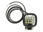 working light (LED, 12/24V, 5400lm, number dioodide 12, 110mmx110mmx85,3mm, fokuseeritud light, with cable 2,5m)