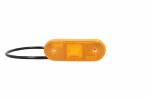 Side marker light left/right, orange, LED, height 40; wide. 113,5, length cable 500, 12/24V (sockets, type plugs: JAEGER)