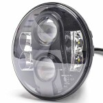 headlight reflector, cree led, number dioodide: 8, Power max: 32W, voltage: 12/24/30V,  E13, IP67, CE, ROHS, filter UV, terminals: Converter H4 and H4  H13, Waterproofing, shape round, length.195mm, width.125